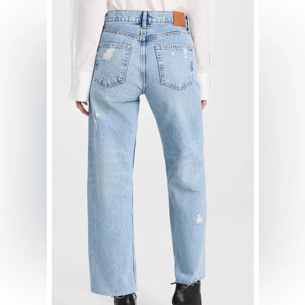 Anine Bing Light Blue Straight Leg Jeans - Picture 2 of 3